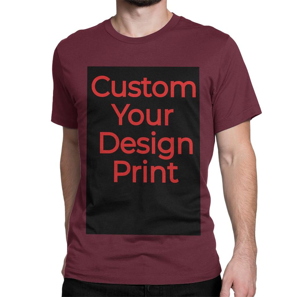 Custom Your Design Print T-Shirt Men Women DIY Pure Cotton Tees Round Collar Short Sleeve T Shirt Original Tops