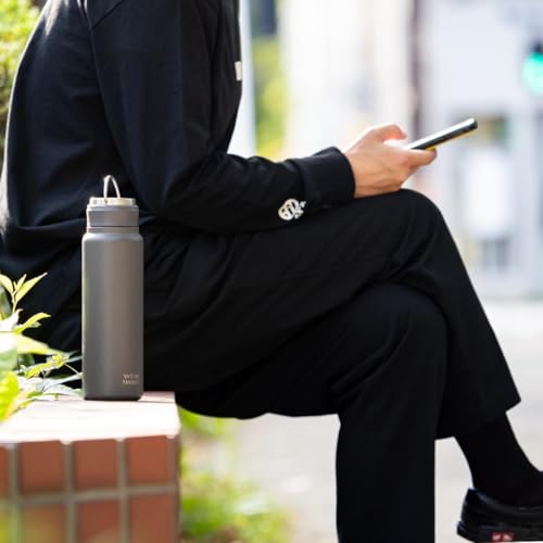 Atlas 1000ml Water Bottle, Vacuum Insulated, Stainless Steel, Integrated Gasket, Seamless Screw-On Design, Handle, Direct Drinking, Easy to Clean, Out