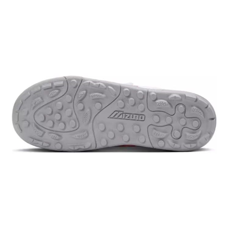 Mizuno Artificial Turf Comfortable Non-Slip Wear-Resistant Shock Absorbing Balance Low-Top Soccer Shoes Kids Sneaker White Red P1GE242660