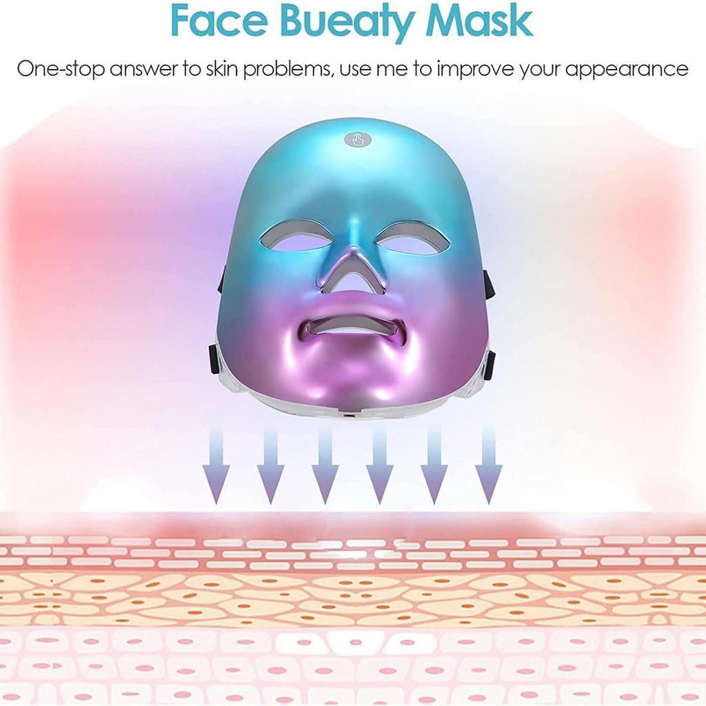 LED Photon & Professional LED Facial Mask - Daily Facial Care Accessory for Skin Wellness, Suitable for Home Daily Use