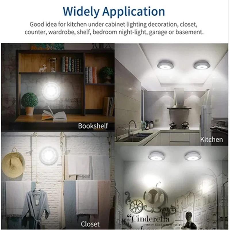 Smart Wireless LED Under-Cabinet Lights COB Night Light With Remote Control - Perfect For Wardrobe, Kitchen & More!