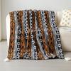 Bohemian Thick Fleece Blanket Office Nap Bed Throw Airplane Travel Cozy Warm Lightweight Soft Acrylic 130x170cm