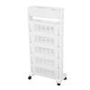 White Storage   Shelf Removable Plastic Movable Bookshelf for Home Study Room