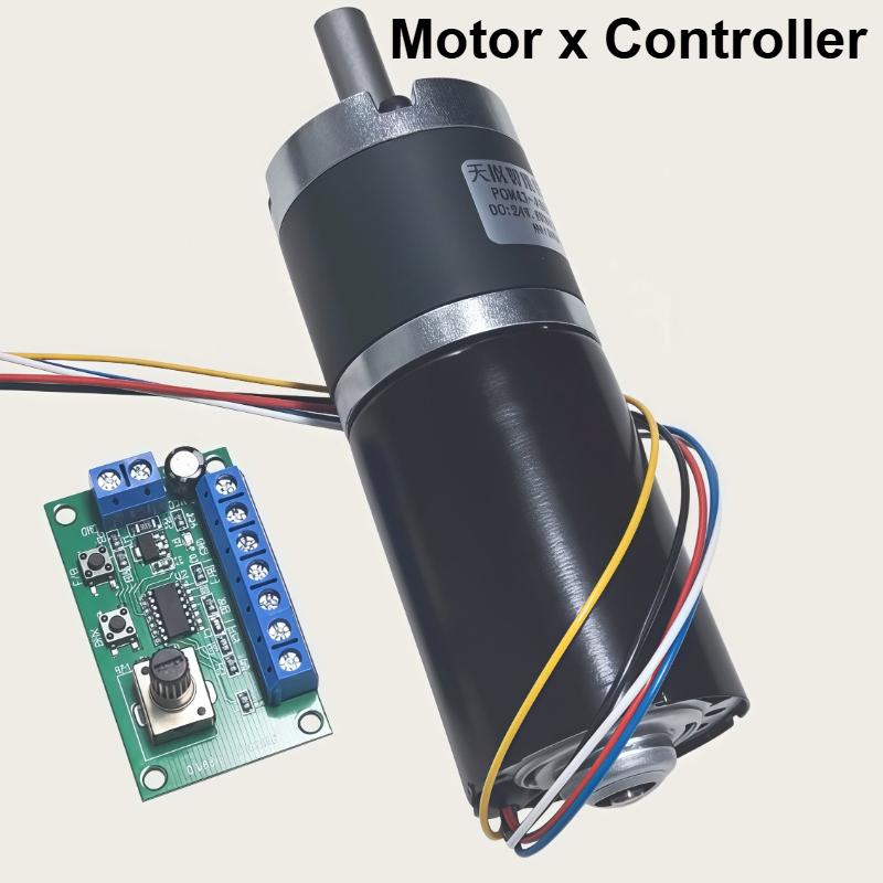 BLDC Eingebauter Antrieb Bürstenloser Motor PGM42-4260 Planetengetriebe DC Hochdrehmomentmotor 12/24V Einstellbare Geschwindigkeit CW/CCW Elektromotor