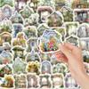 50 Watercolor Garden Cottage Stickers for Luggage and Notebooks - DIY Decorative Graffiti