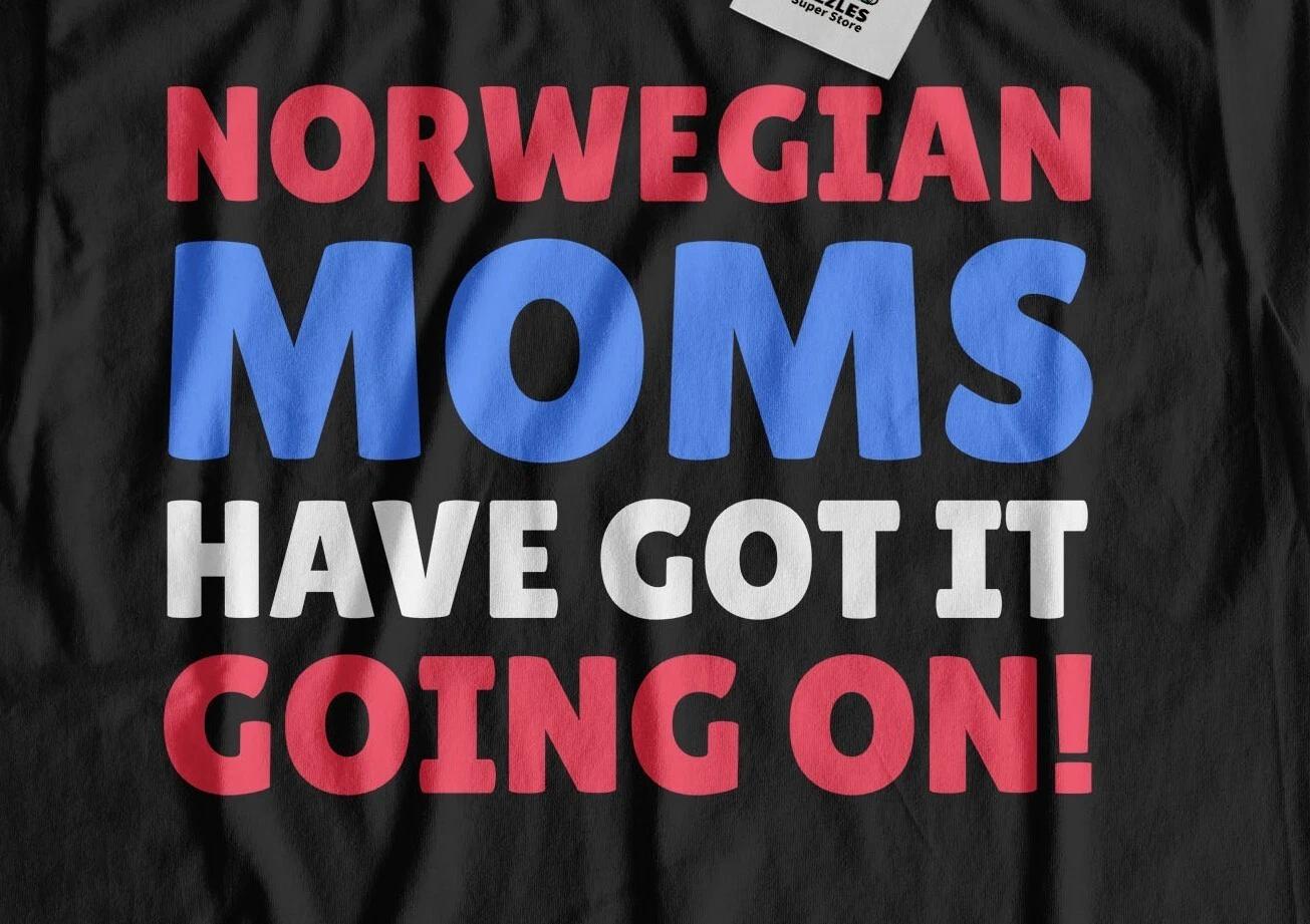 Funny Norwegian Mom T-Shirt Norway Mothers Day Gifts XL