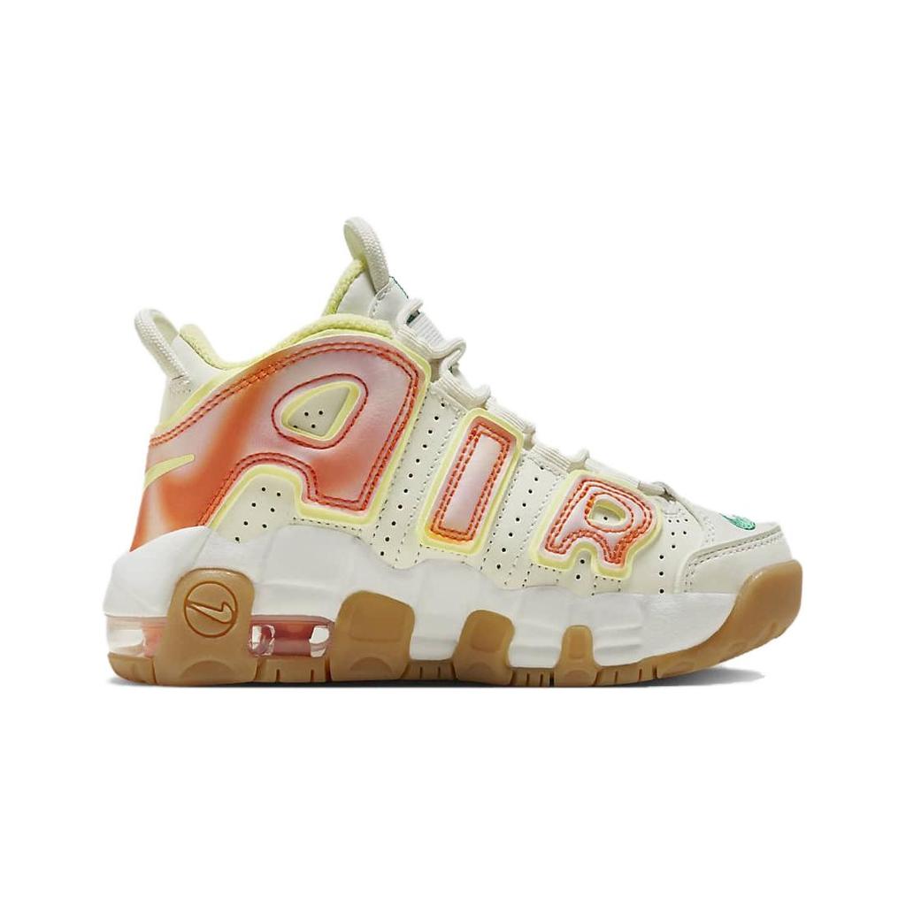 New Nike Air More Uptempo Cushioning Warm Mid-Top Children's Basketball Shoes White Kids' FB7704-100
