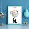 DIY Groom and Bride Pattern Fingerprint Guest Signature Guestbook Painting Wedding DecorationHK208
