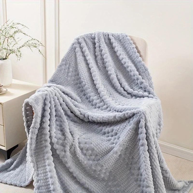 Man Womens Solid Color Check Four Seasons Blanket Soft and Comfortable Bed Blanket Sofa Blanket Suitable for Home Travel