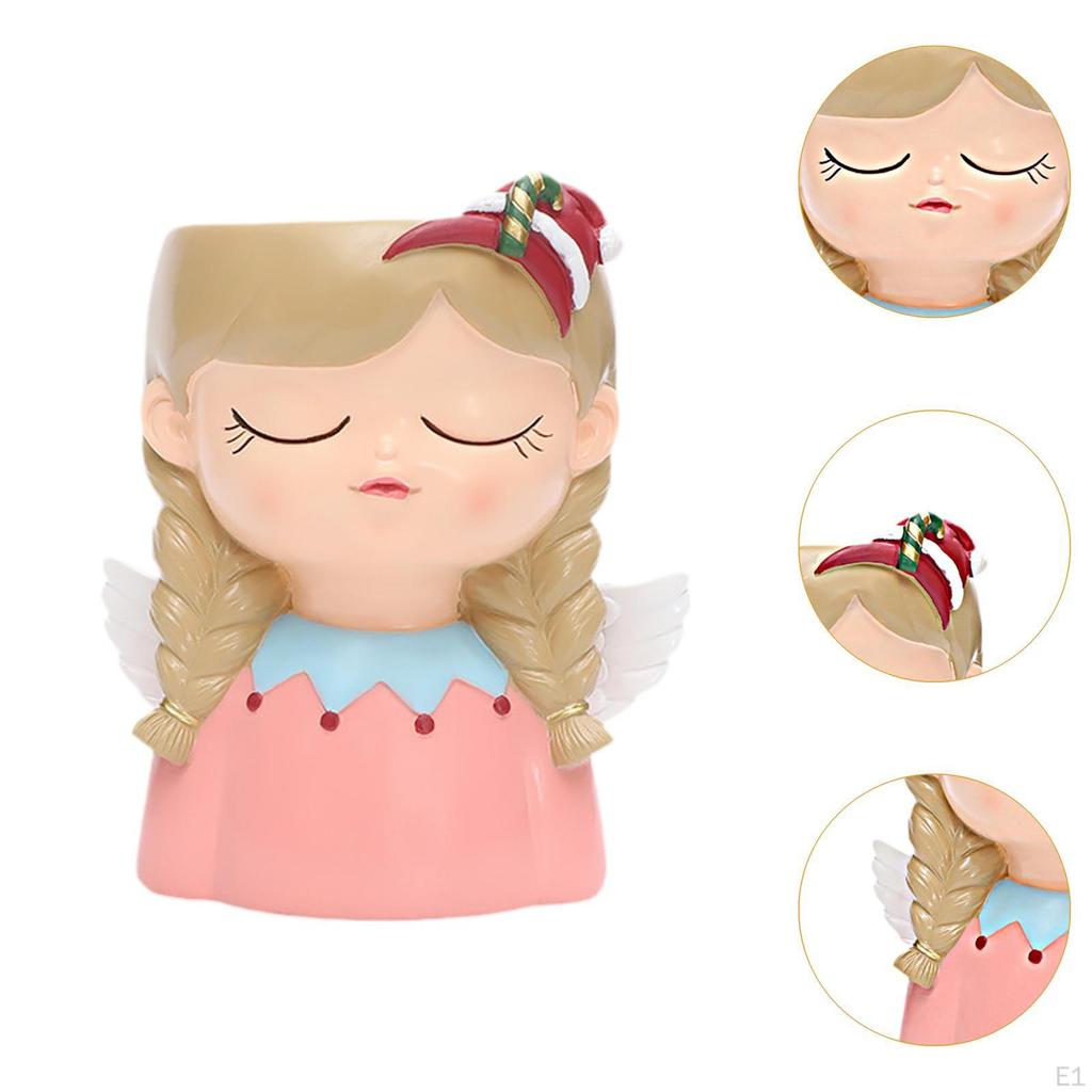 Creative Cute Girl-Shaped Resin Plant Pot, Decorative Indoor And Outdoor Tabletop Flower