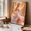 Disney Pearl Painting Princess Elsa Gilt White Dress Creative Art 5D Exquisite Landscape Sparkling Painting Craft Home Wall DecorationDIYHandmadeGift