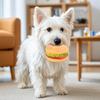2PCS Dog Squeaky Toy Burger Pets Chew Play Shape Non-Toxic Vinyl Toy for Teeth Cleaning