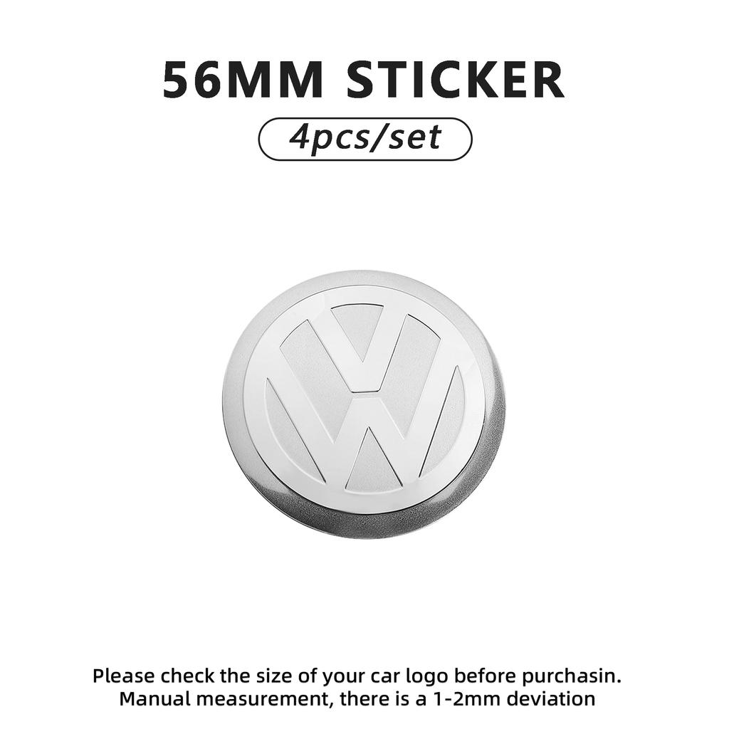 W1314PCS 56/60/65mm Car Wheel Center Hubcaps Sticker For Volkswagen GTI Polo Sharan Golf Scirocco Touran Touareg Jetta Tcross Tiguan