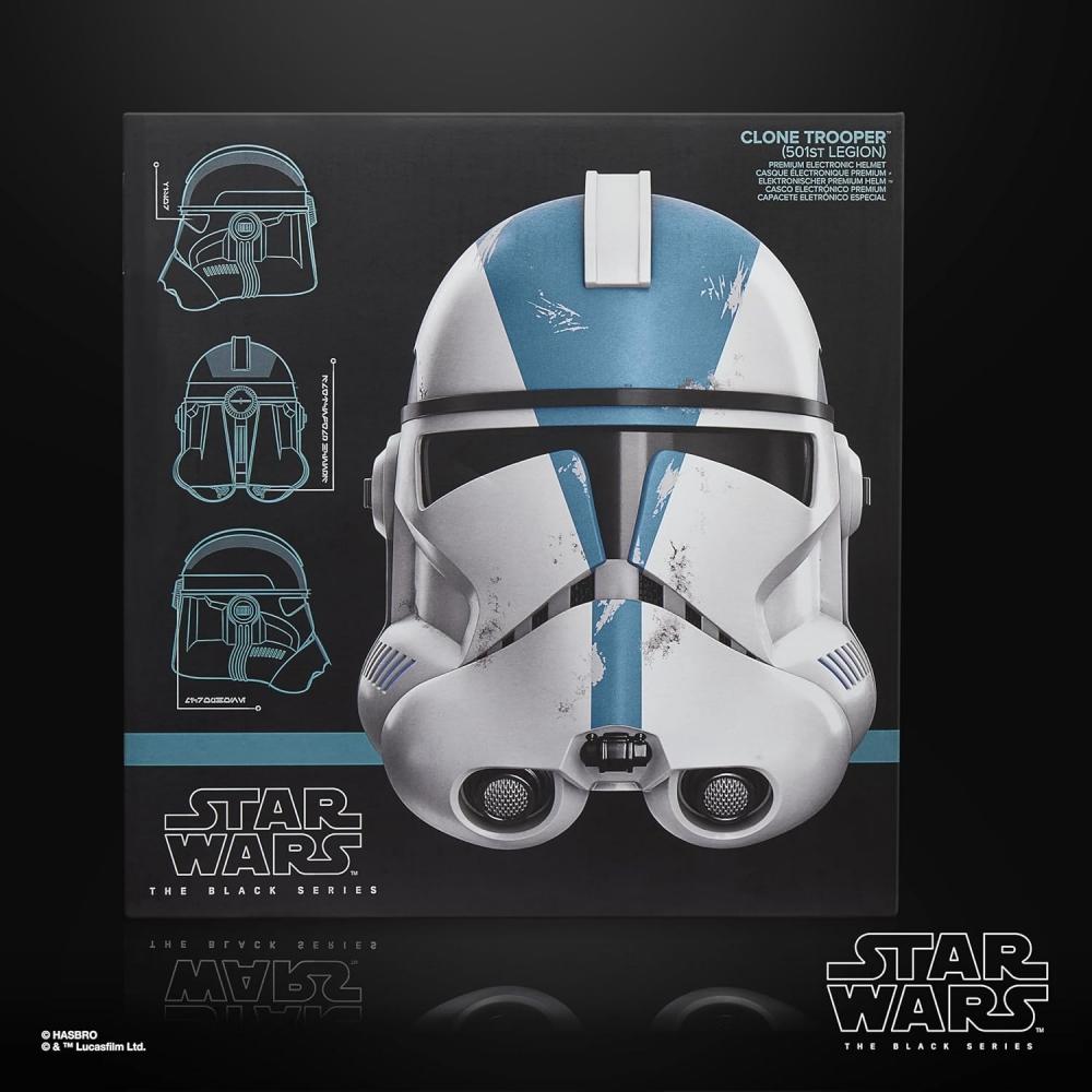 Hasbro Star Wars Black Series Casco Elettronico Premium Clone Trooper Battaglione 501