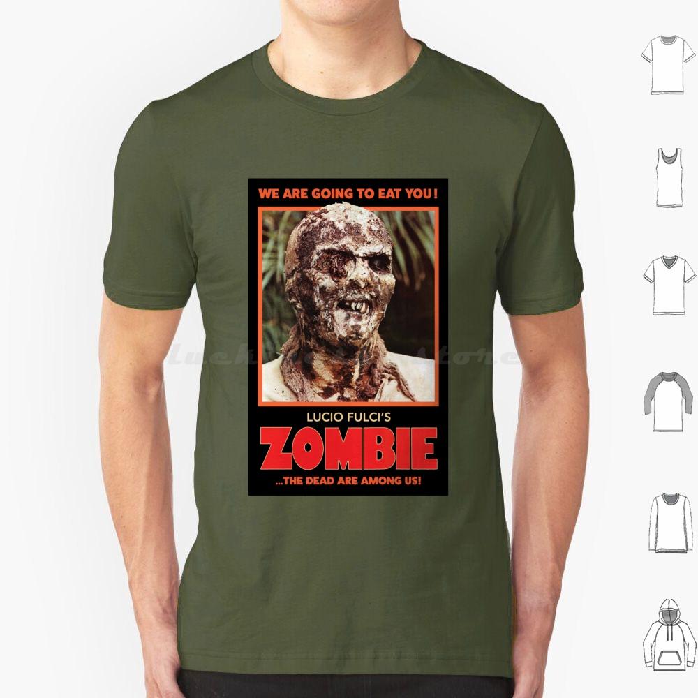 Lucio Fulcis ZombieRed T Shirt 6xl Cotton Cool Tee Luciofulci Fulci Horrormovie Horror Movies Zombies Zombie