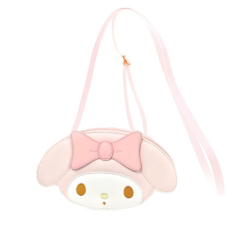 New Sanrio Melodi Polyurethane Shoulder Bag, Crossbody Bag Women's Pink My Melody MM23016-12
