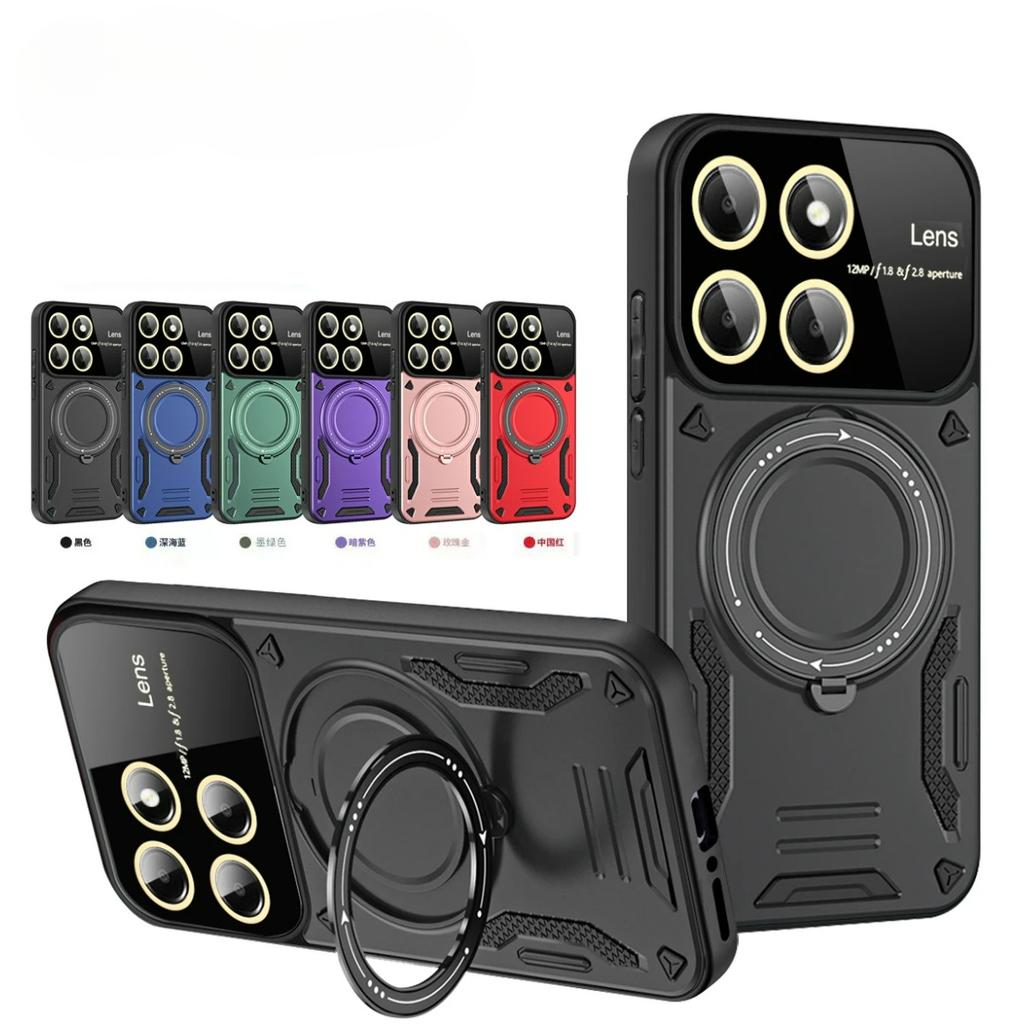 Armor Magsafe Wireless Charging Case For Xiaomi Mi 11T 12T 13T 14T Pro Mi 13 14 15 Pro Mi15 Ultra 5G Magnetic Ring Bracket Cover