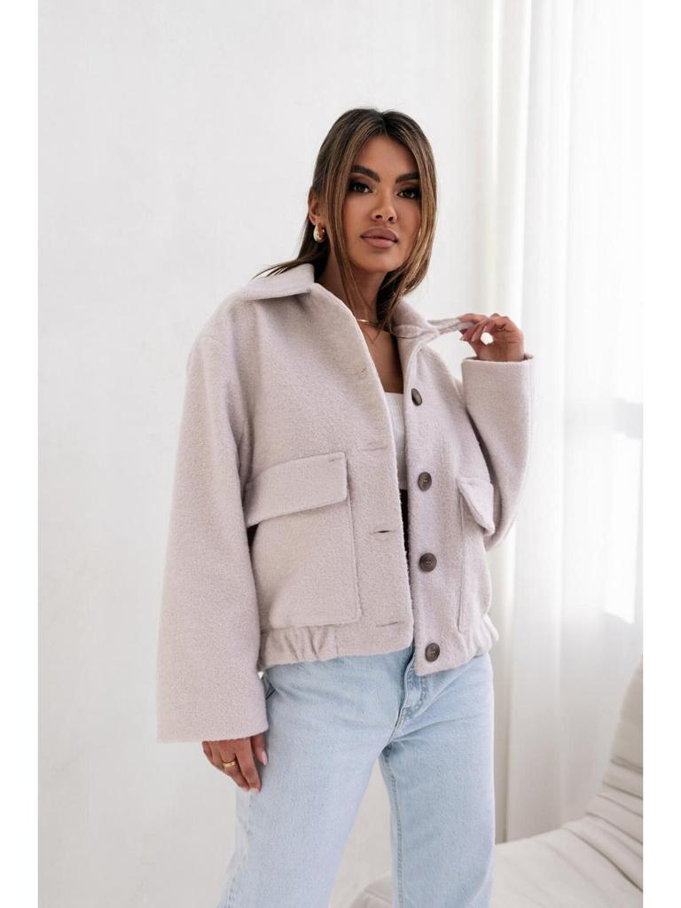 Women's Autumn/Winter Solid Color Woolen Coat 2024