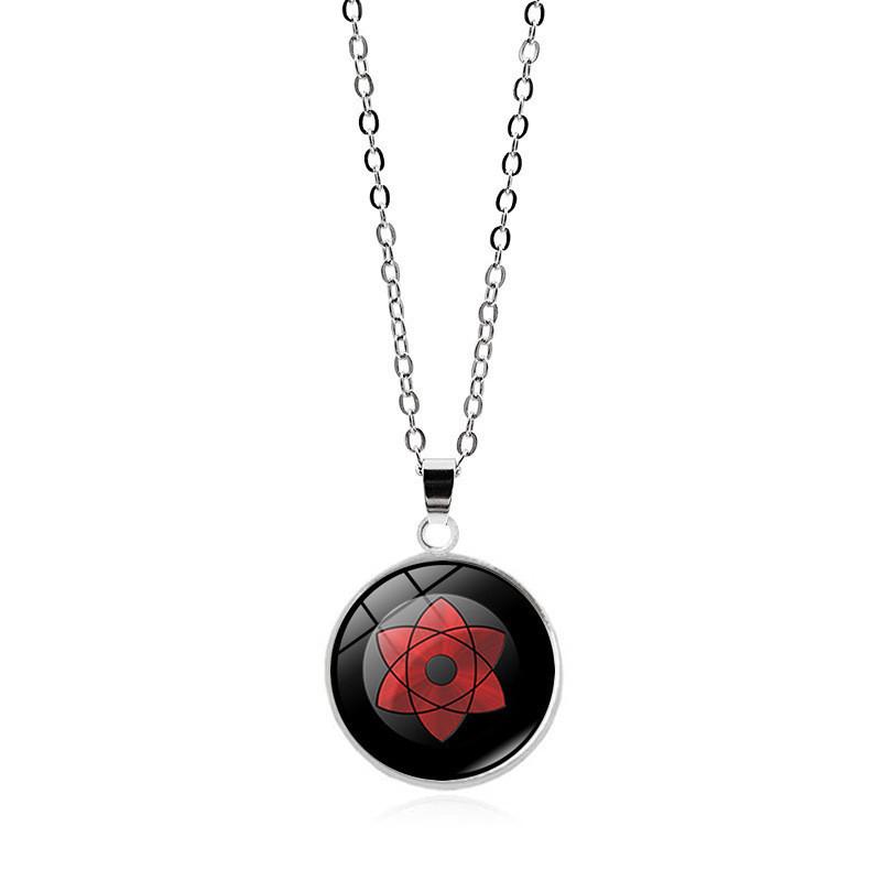 Naruto Necklace Anime Accessories Nine Tomoe Rinne Sharingan Magic Stone Pendant Alloy Crystal