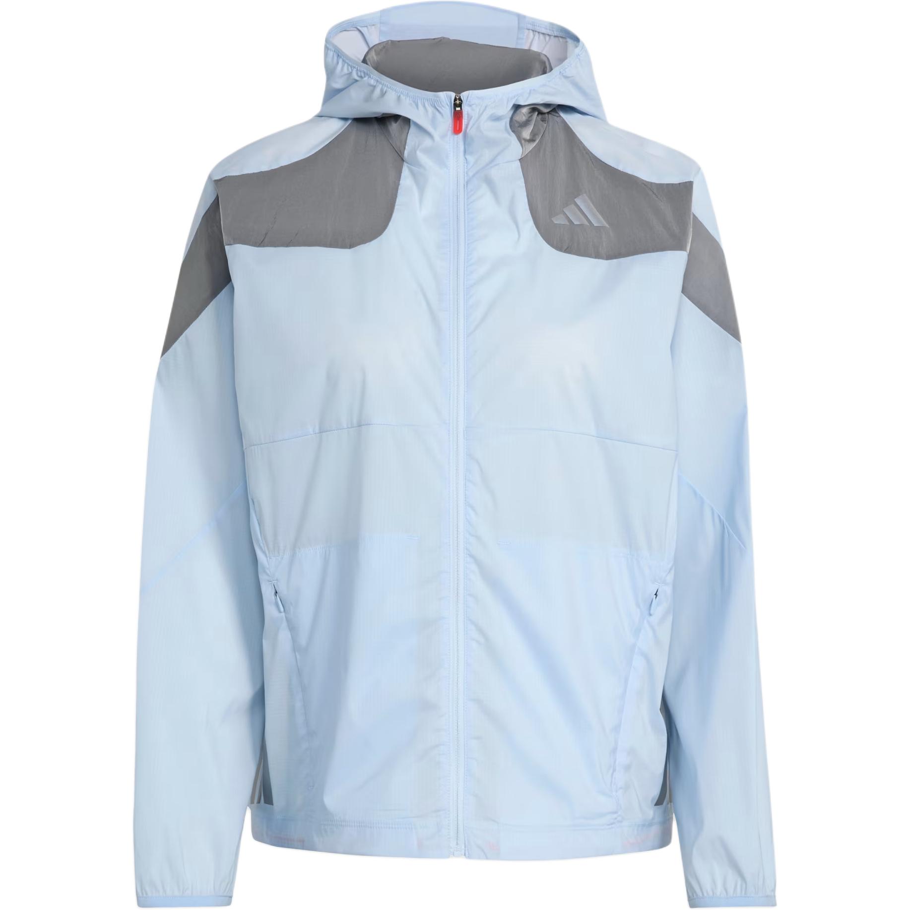 

adidas Women s Adizero Ekiden Running Jacket Crystal Sky/Silver KB1517 S