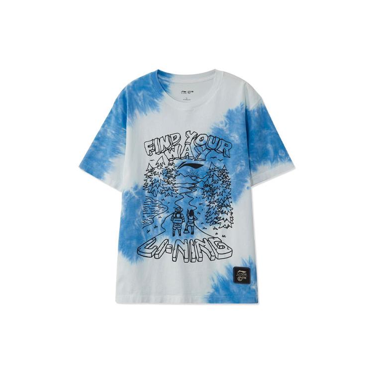 Li Ning Sports Fashion Collection T Shirt Unisex Blue AHSR895-1