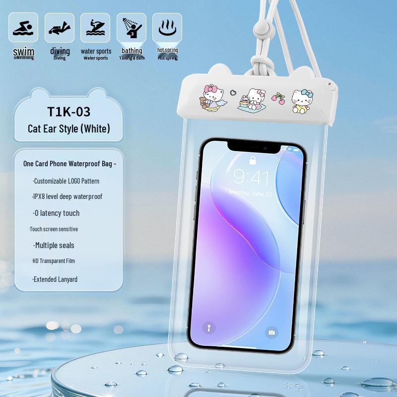 X8 Cartoon TPU Waterproof Floating Phone Case - Touchscreen Compatible for Swimming & Rafting
