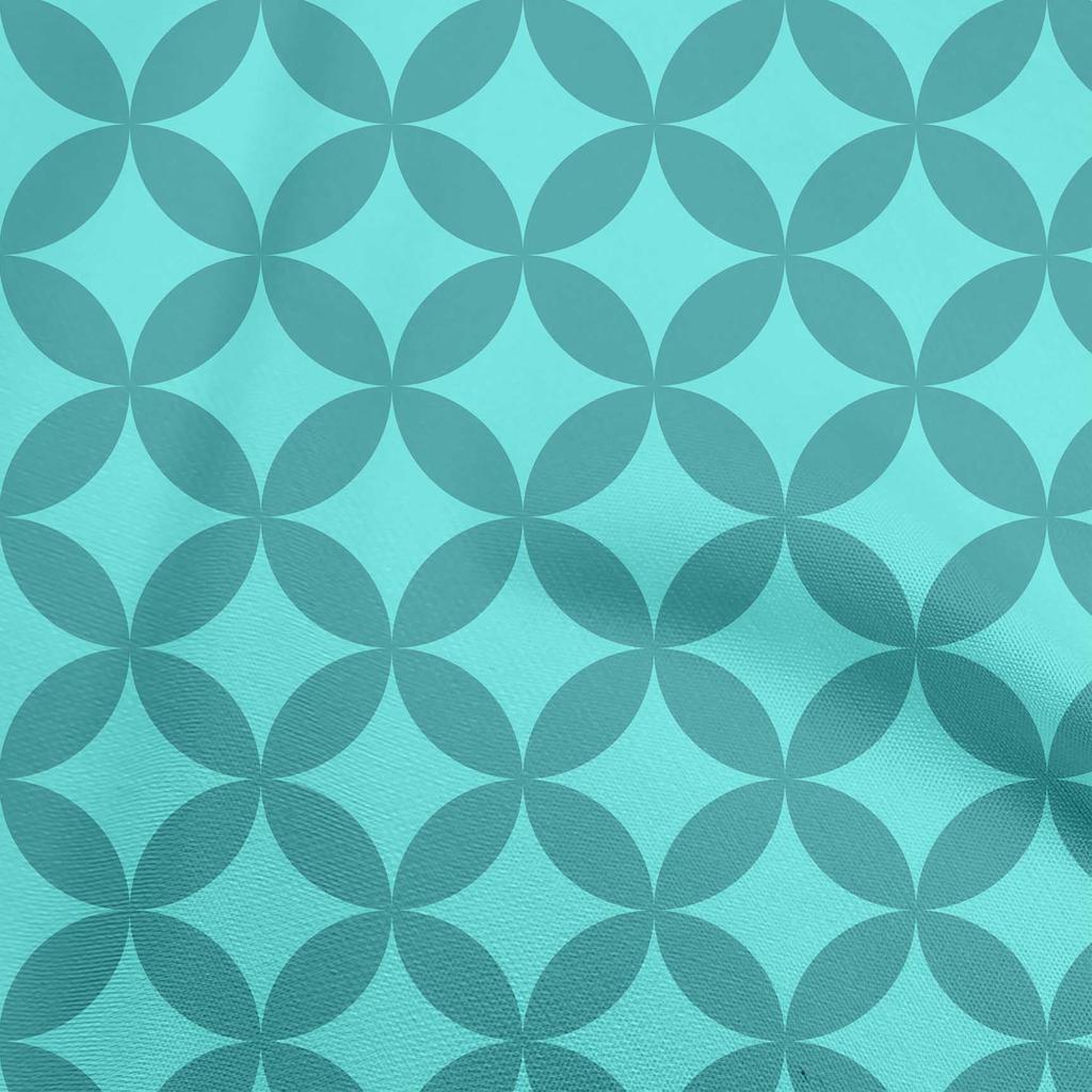 oneOone Georgette Viscose Green Fabric Geometric  Sewing Material Print Fabric By The Yard 42 Inch