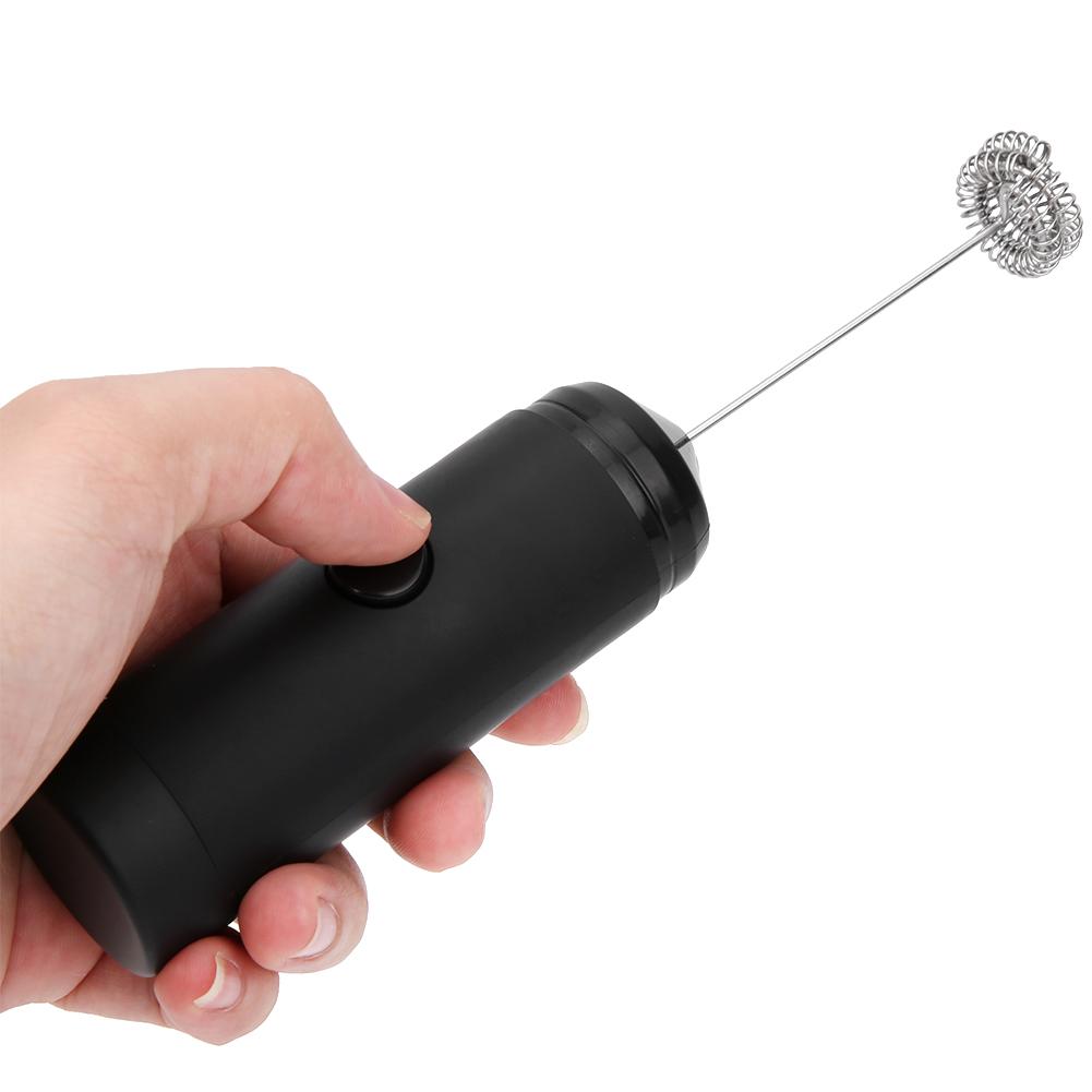 

Electric Milk Frother Handheld Stainless Steel Egg Beater Coffee Drink Mixer for Home Use