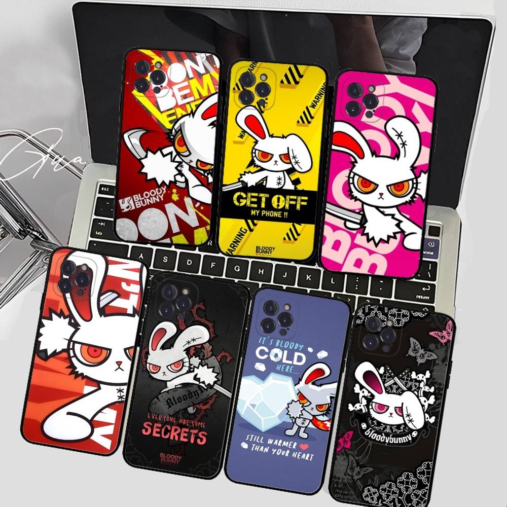 Anime B-Bloody Bunny Phone Case For Iphone 17 16 15 16e 14 13 12 11 Pro Max Plus Case Cover Coque