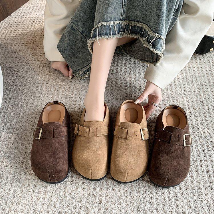 [Youshilai] Retro thick-soled heightening loafers for women in the spring of 2025, the new small one is versatile and one pedal.