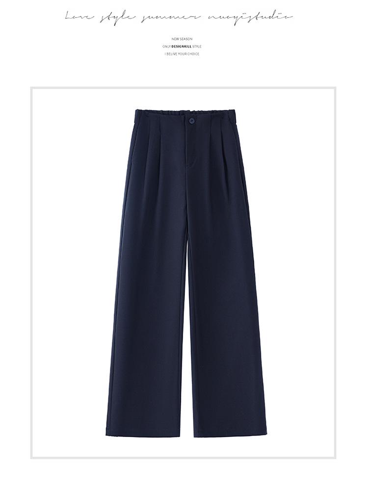 Stylish Women's High-Waisted Stretchy Straight-Leg Pants - Slimming, Loose Fit, Versatile Wide-Leg for Spring/Winter 2026.