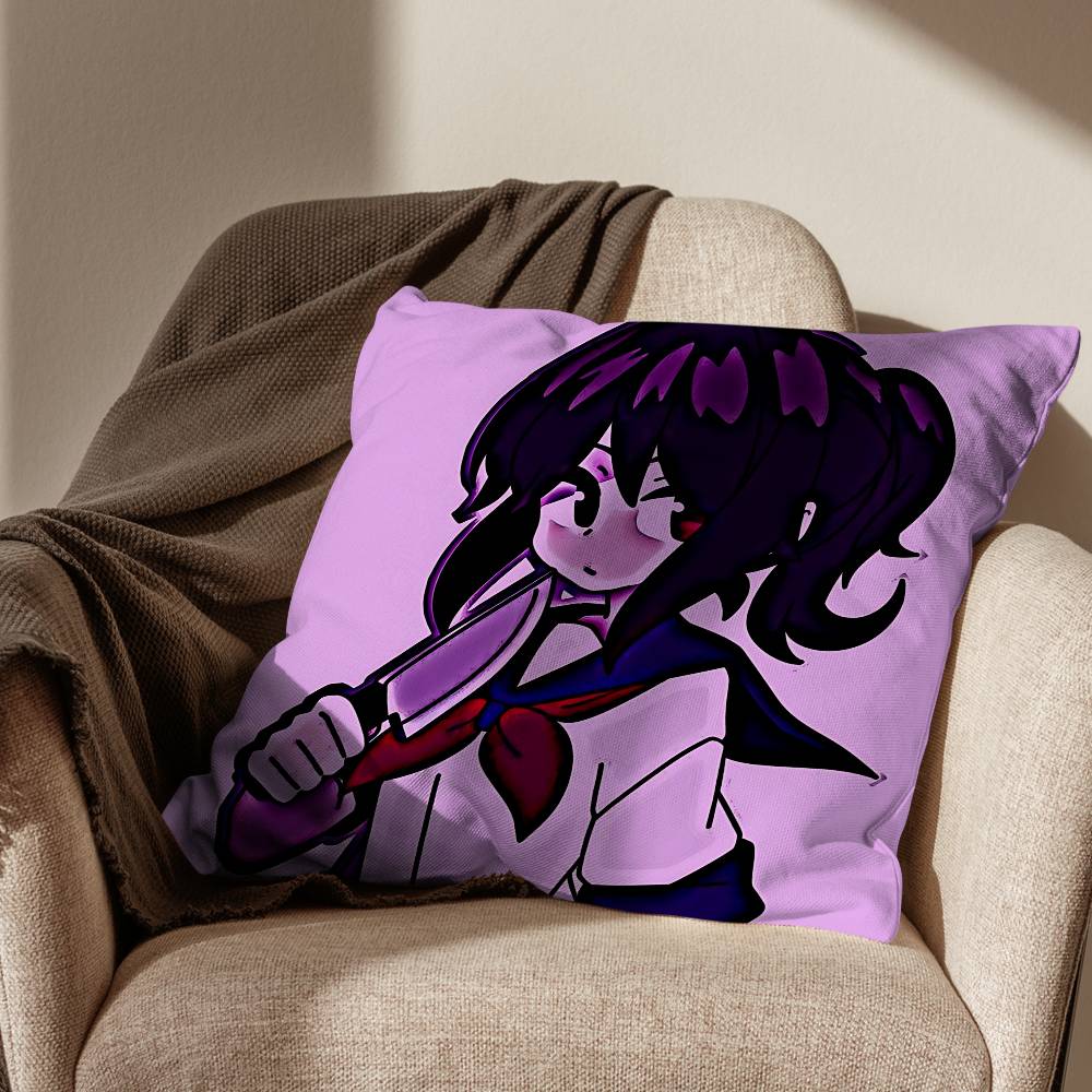Yandere Simulator Ayano Aishi Print Throw Pillow Cover cm Square Cushion Case for Living Room Bedroom Decor