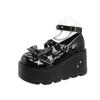 2025 New Japanese Vintage Gothic Lolita Shoes High Heels 9.5CM Sweet Loli Girls Guitar Decoration Pu Student Single Shoes
