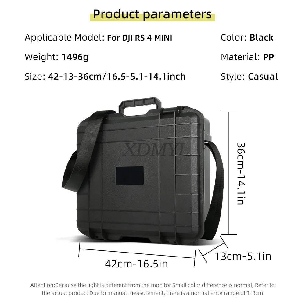 Safety Protective Explosion proof Case Large Capacity Suitcase Hard Shell Box For DJI RS 4 Mini Handheld Stabilizer Accessories