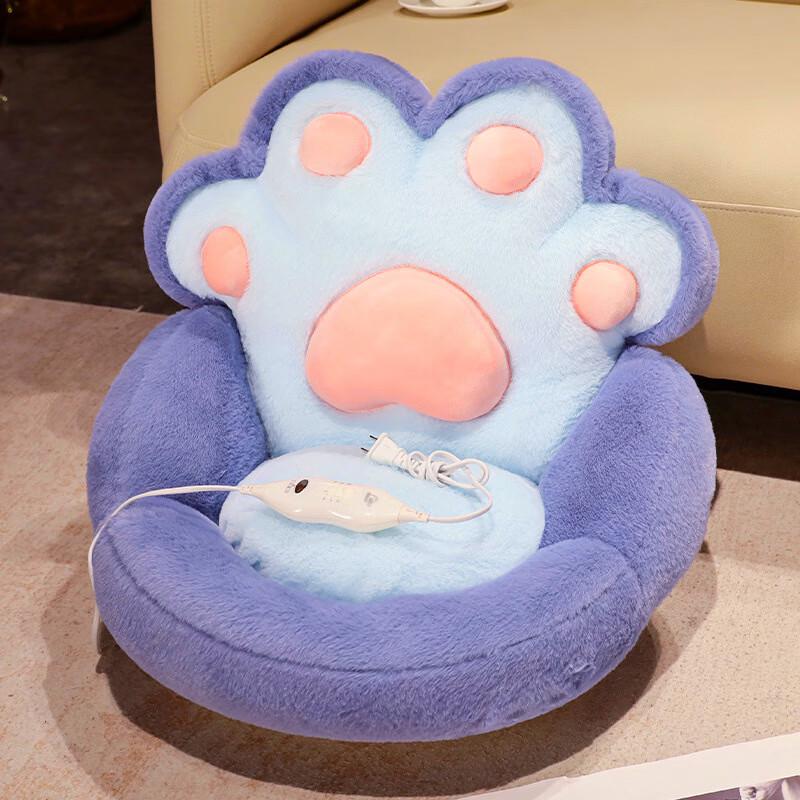 Jingxin Winter Cat Paw Heated Plush Seat Cushion