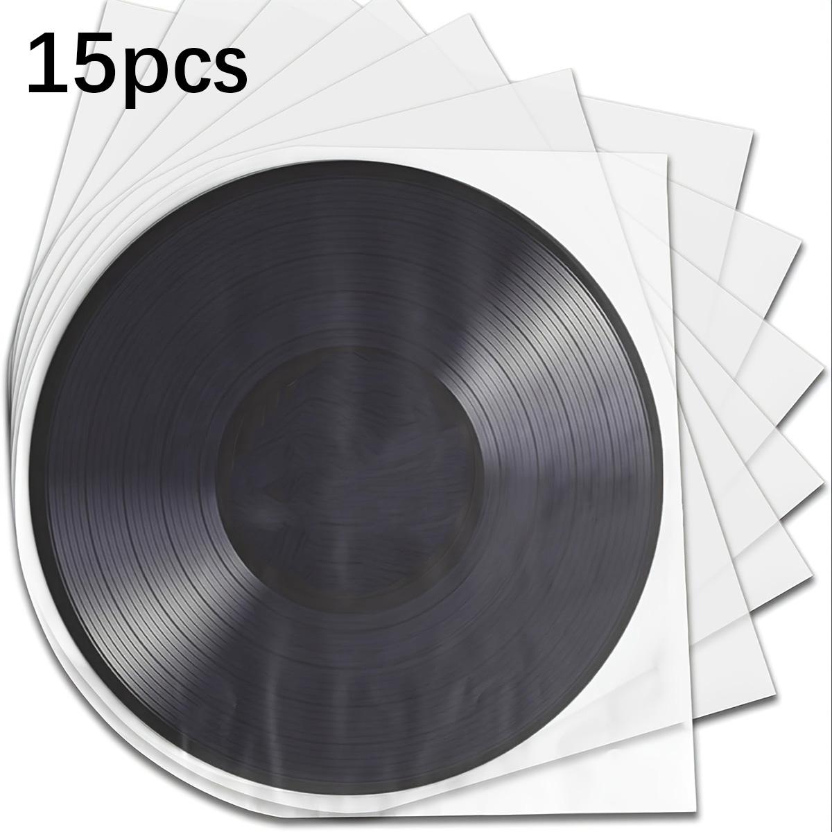 15/50 pcs 12-inch record sleeves LP LD record black vinyl record sleeves inner sleeves plastic transparent protective cover
