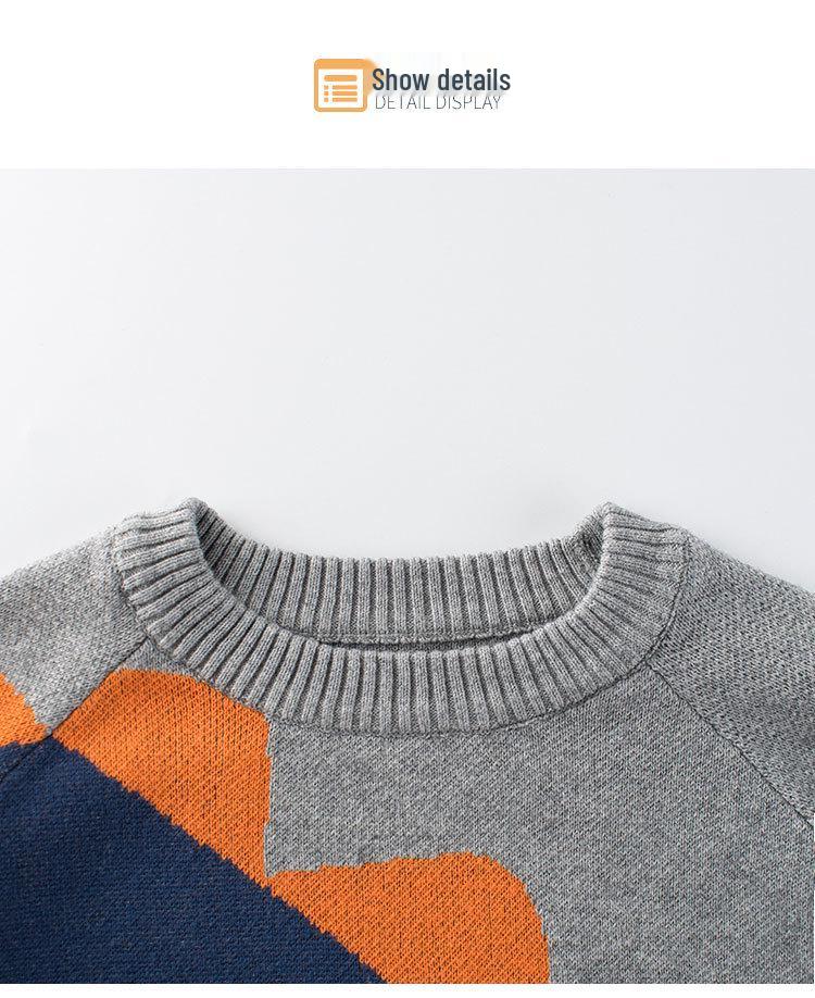 27kids Dinosaur Sweater for Boys - 2024 Autumn/Winter Knitwear Collection