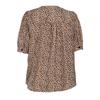 Women's Fashion Casual Summer Spring Leopard Print Short Sleeve V-Neck Blouses & Shirts