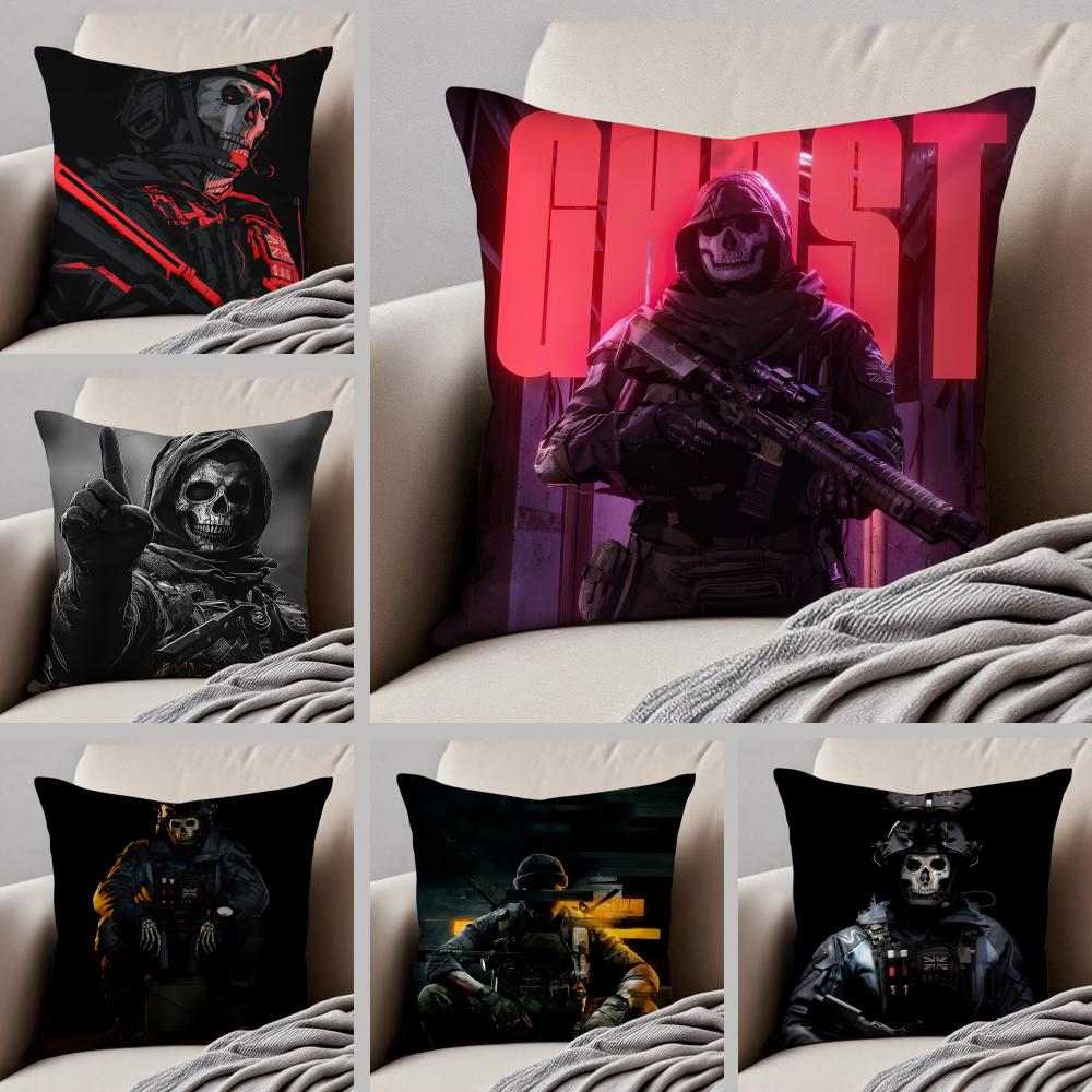 Trending Call of DDuty Game Hardcore Shooting Cushion Cover Throw Pillow Cover Hidden Button Durable Polyester Chair Cushion