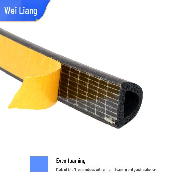 EPDM Foam D-Type Self-Adhesive Seal Strip: Soundproof, Dustproof, Anti-Collision for Doors and Windows