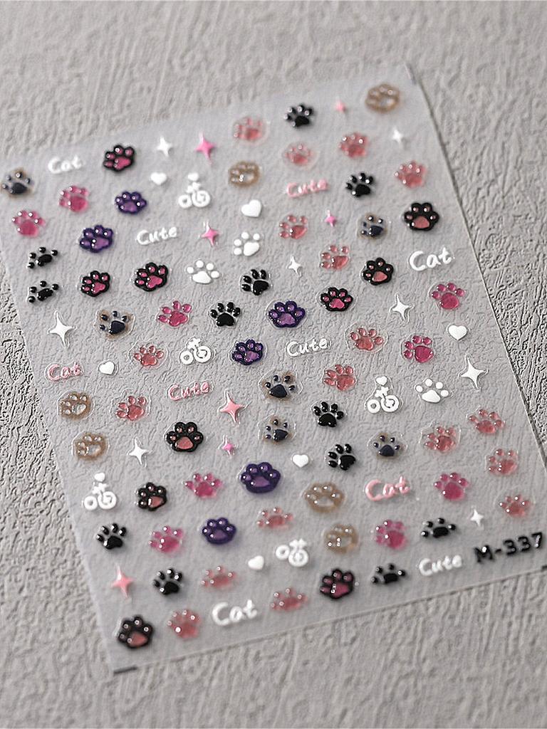 1Pcs 5D Nail Stickers Cartoon Jelly Mushroom Rabbit Nail Art Sticker Nail Decoration Slider Decal Adhesive Transfer Part