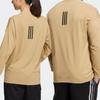 Adidas Letter Print Round Neck Pullover Sweatshirt Unisex Sweatshirt Khaki HM2696