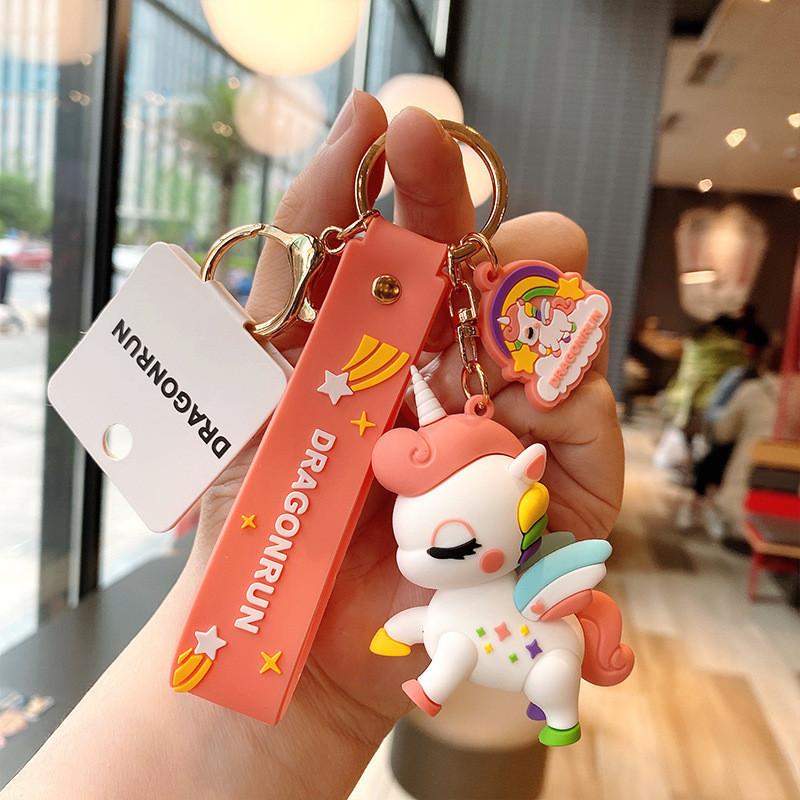 

Ma Adorable Cartoon Xiaochi Keychain Silicone Key Ring Cute Bag Pendant For Car Keys Creative Gift белый