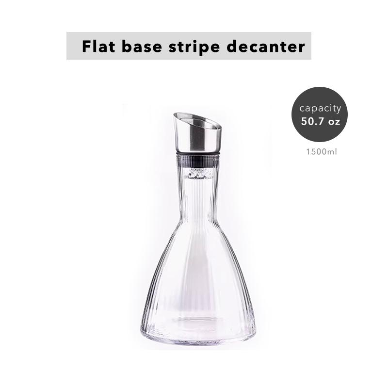 Wine Decanter, Wine Aerator with Built-in-Aerator Stainless Steel Filter, Hand Blown Lead-free Crystal Glass Wine Decanters