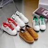 Frühling Neue Dicken sohlen Kleine Weiße Schuhe Weibliche Koreanische Version Farblich Passenden Runde Zehe Student Skate Schuhe Straße Schießen Laufschuhe