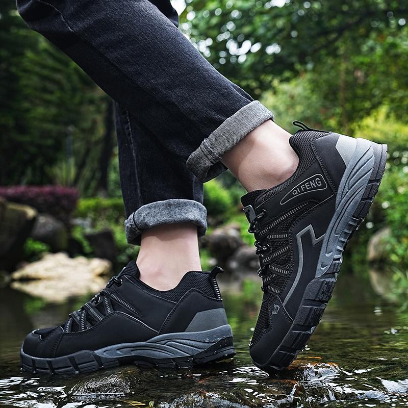 2024 Men Hiking Shoes Women Breathable Mountaineering Sneakers Lace Up Spring Summer Boys Walking Lager Size Adult Outdoor Shoe