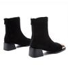 Fashion Chunky Heel Women's Ankle Boots Lightweight Office Booties New Rock Goth Y2k Hot Trend 2025 Autumn Fashion In Female Short Shoes