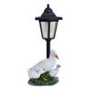 Garden Animal Statues Birthday Gifts for Women Mom with Solar Lantern Animal Figurines for Patio Lawn Yard Porch Pond Decoration