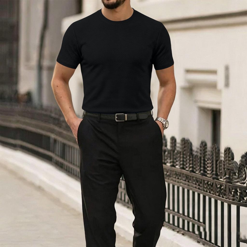 Men's Mesh Short Sleeve T-Shirt for Summer