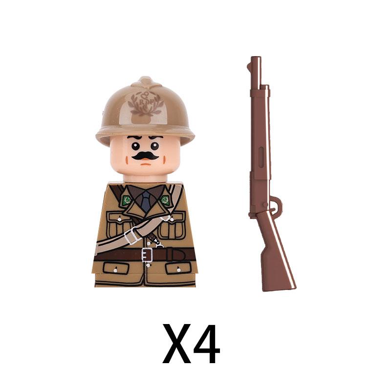 Military Soldier Figure Building Blocks British US French Army Weapons 101 Airborne Division Officer Infantry M1 Toys Gifts D126
